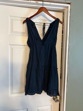 Wishlist Apparel Navy Blue Strappy V-Neck Dress